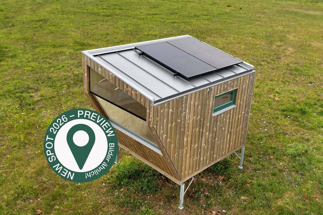 Foto 6 von 29: Naturnahes Sleep Space Off-Grid von Green Tiny Houses mit Nordseeblick