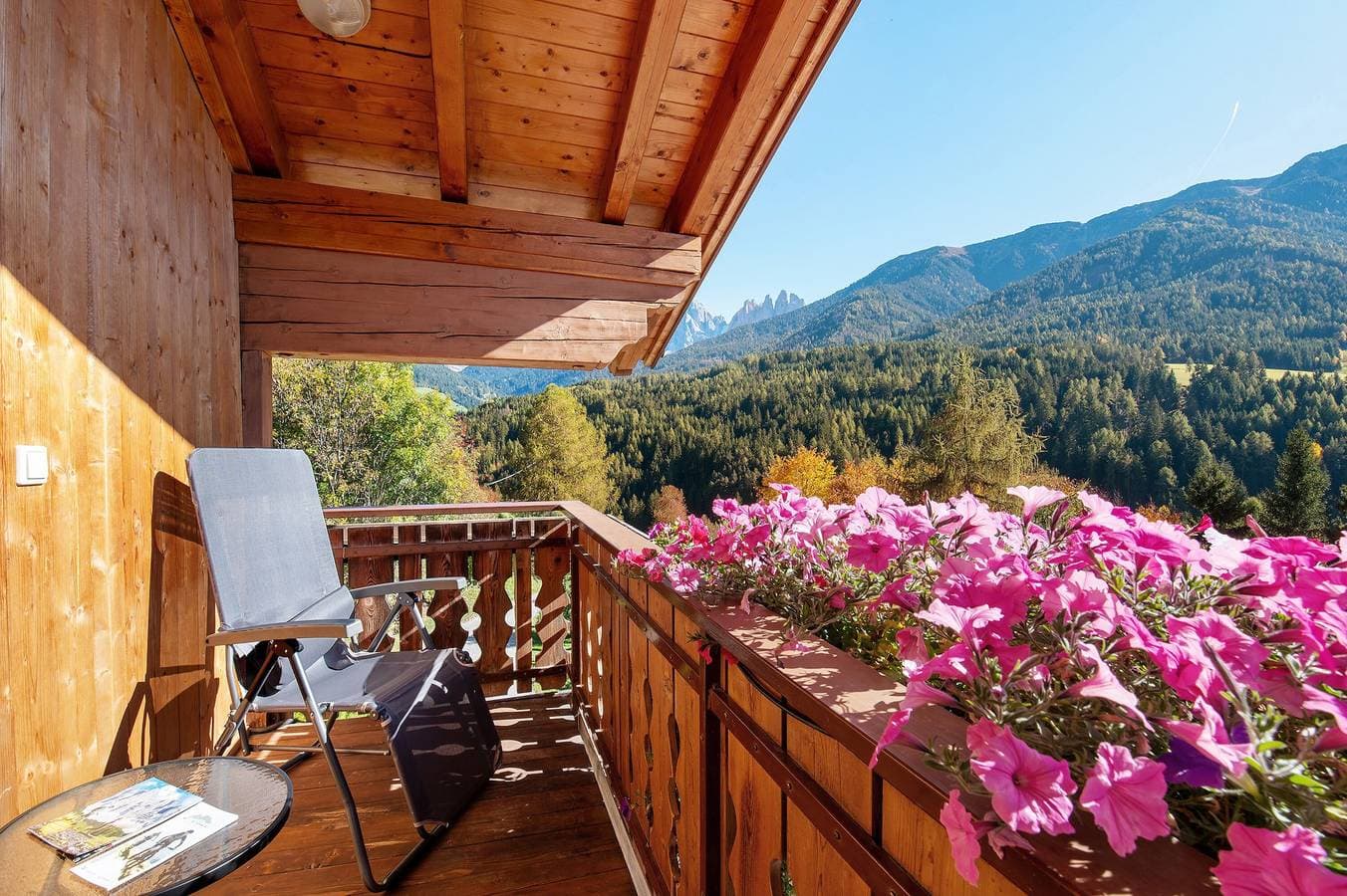 Foto 3 von 38: Zimmer 'Veltierhof 6' mit Bergblick, privater Terrasse und Wi-Fi