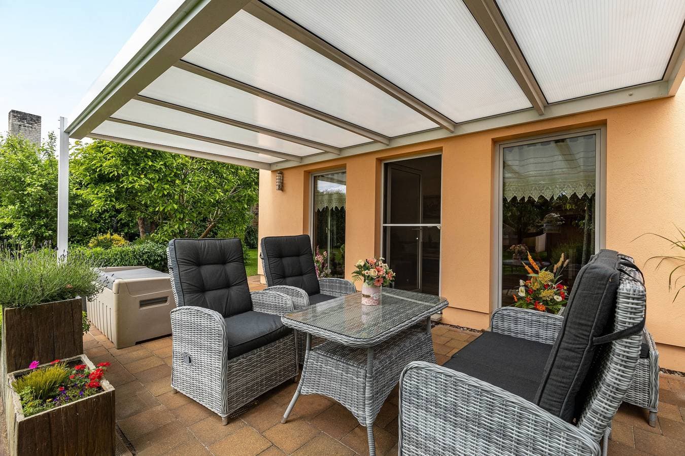 Foto 3 von 31: Ferienhaus 'Ferienhaus 75 Qm, 1 Schlafzimmer' mit privater Terrasse, Gemeinschaftsgarten und WLAN