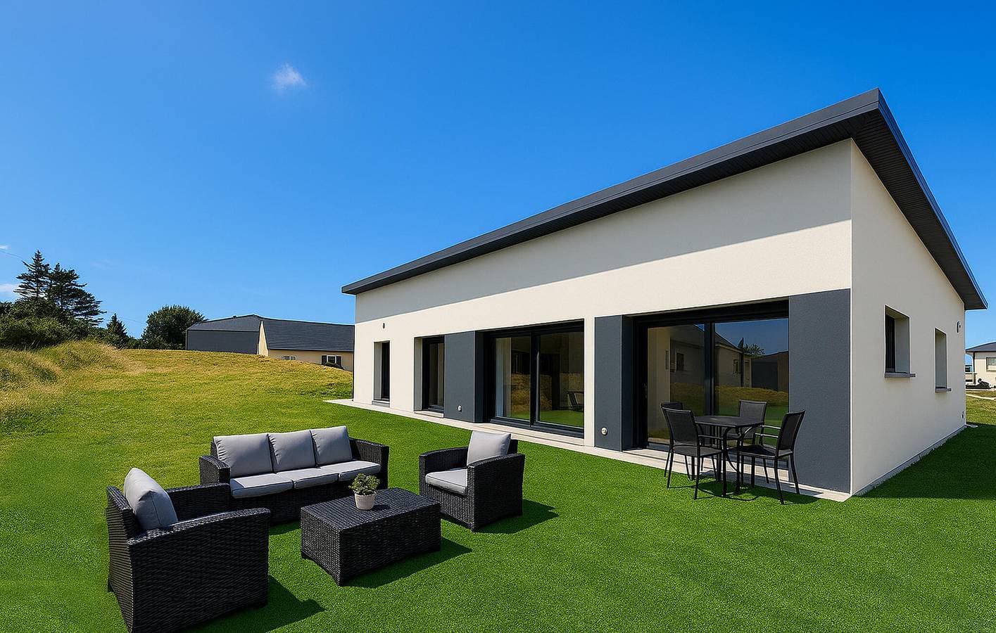 Modernes Strandapartment mit Parkplatz und Garten 1