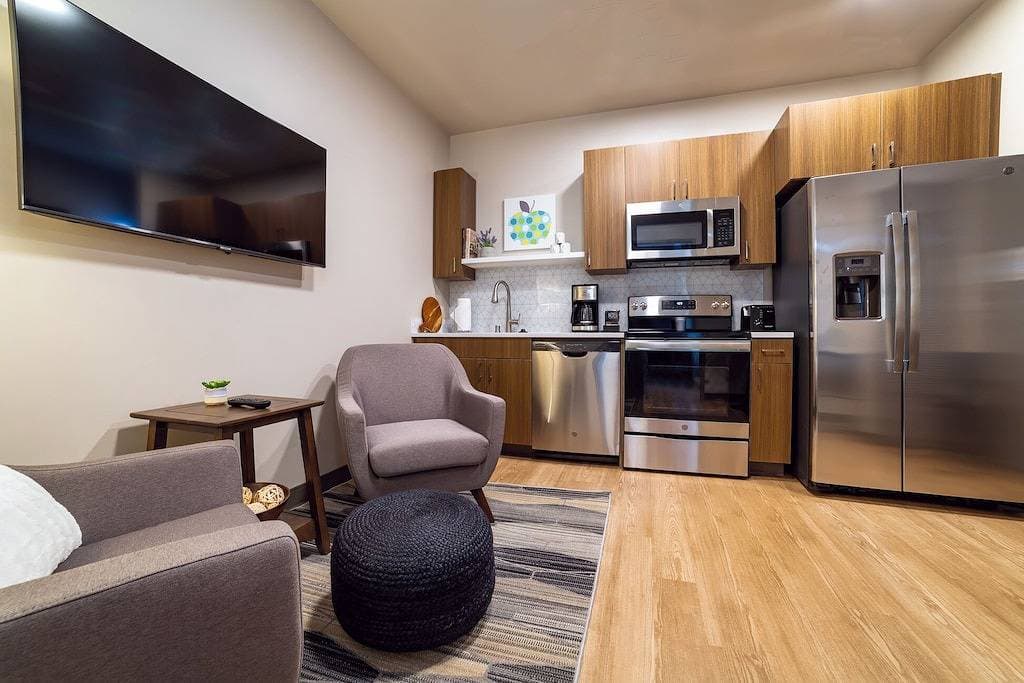 Foto 13 von 30: Ausdrucksvolle 1 Sz Flussufer-Park Reisewohnung