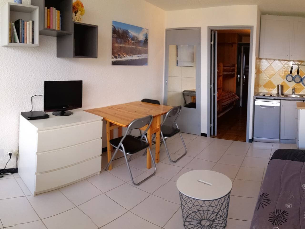 Foto 10 von 12: Studio für 4 Pers. in Pra-Loup, nahe Pisten, Talblick