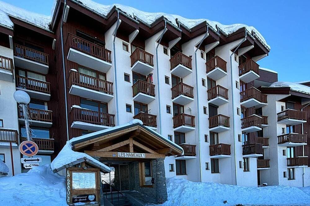 Foto 7 von 10: Gemütliches Studio in Plagne Villages nahe Pisten, Balkon, 4 Pers