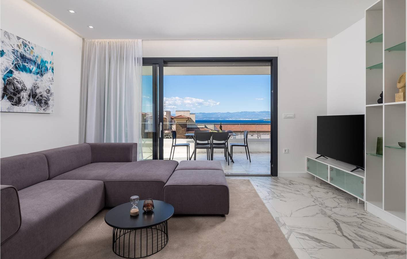 Foto 13 von 35: Stilvolle 2-Zimmer-Wohnung mit Meerblick, Terrasse und Parkplatz, 2 km vom FKK-Strand Porat entfernt