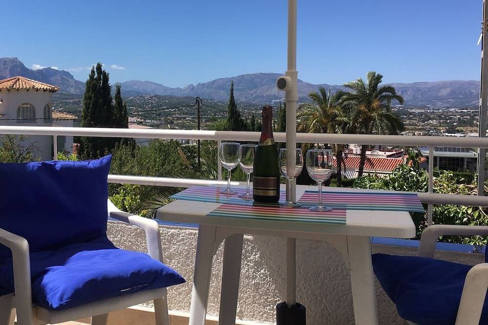 Albir Apartment in Haus mit Gemeinschaftspool, Balkon mit Blick auf die Berge und das Meer 1