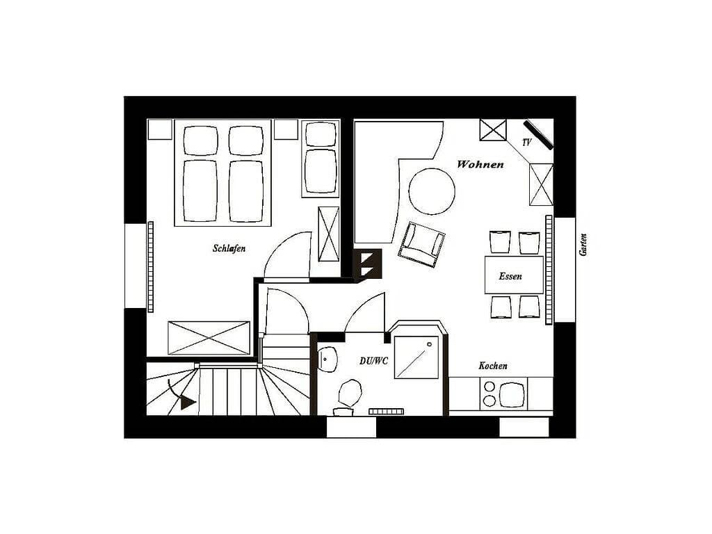 Foto 5 von 27: Ferienwohnung mit 1 Schlafzimmer
