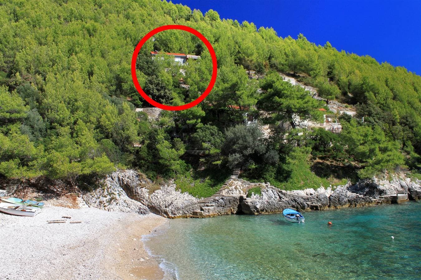 Foto 2 von 16: 1-Zimmer-Haus am Strand Bucht Bratinja Luka, Korcula