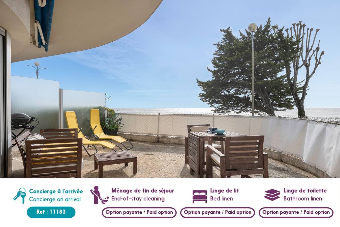 Foto 2 von 12: La Baule Meerblick, Terrasse - 3 Pers, 50m