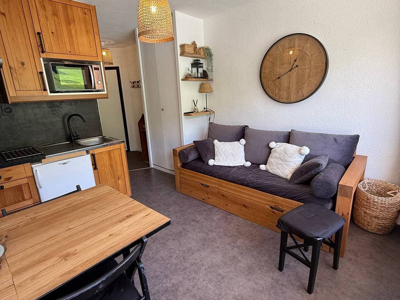 Foto 2 von 11: Studio-Kabine 24m² direkt an der Piste mit Balkon