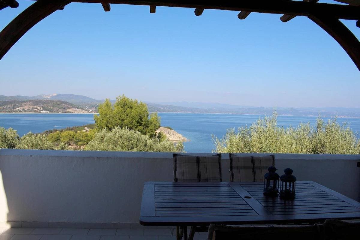 Foto 8 von 35: Apartment mit einmaligem Blick direkt am Meer, Wifi, Ormos Panaghias, Chalkidiki