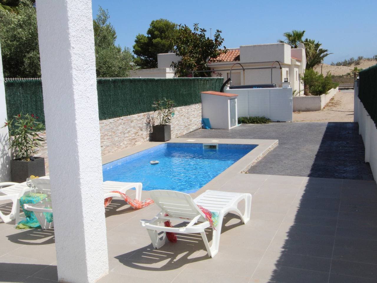 Foto 9 von 36: Ferienhaus am Meer mit Pool, nahe Hundestrand, gratis WLAN, Klima optional, Haustiere erlaubt