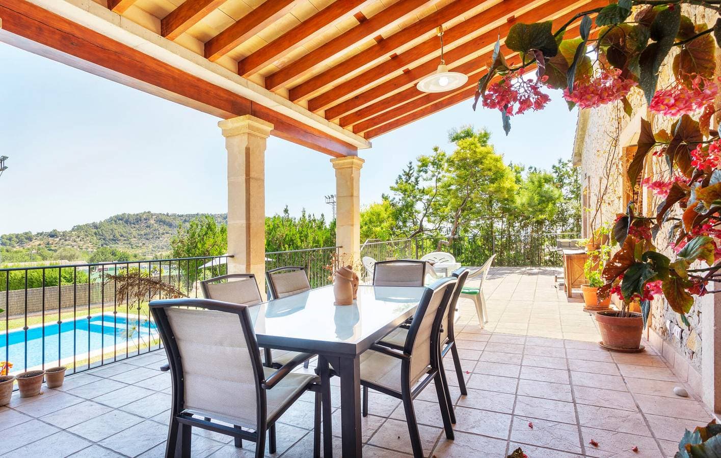 Foto 6 von 42: Gemütliche Wohnung mit Terrasse, Pool und BBQ in der Nähe von Mancor de la Vall