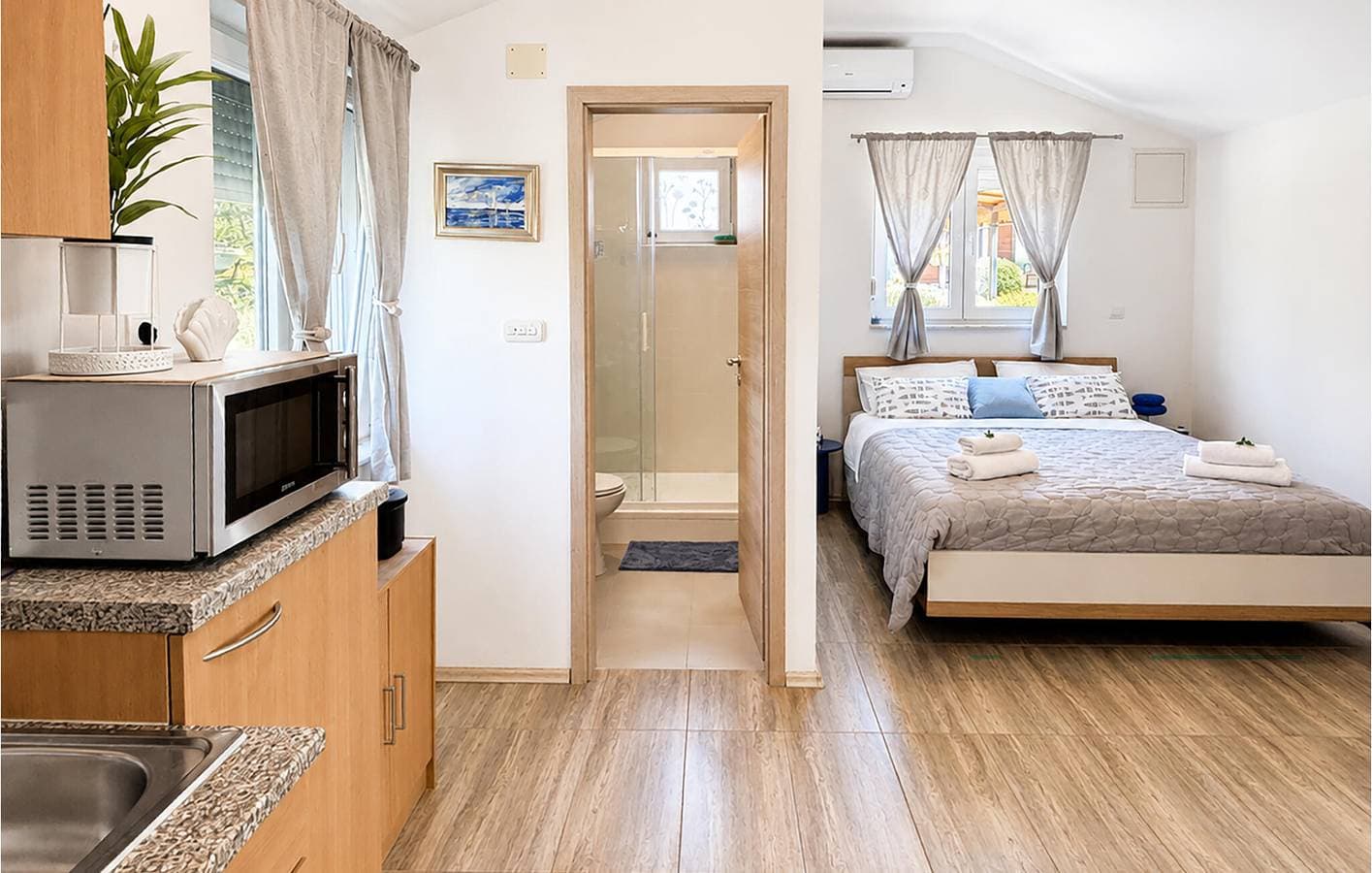 Foto 13 von 23: Gemütliche Wohnung mit Terrasse und WLAN, 1 km vom Strand entfernt!