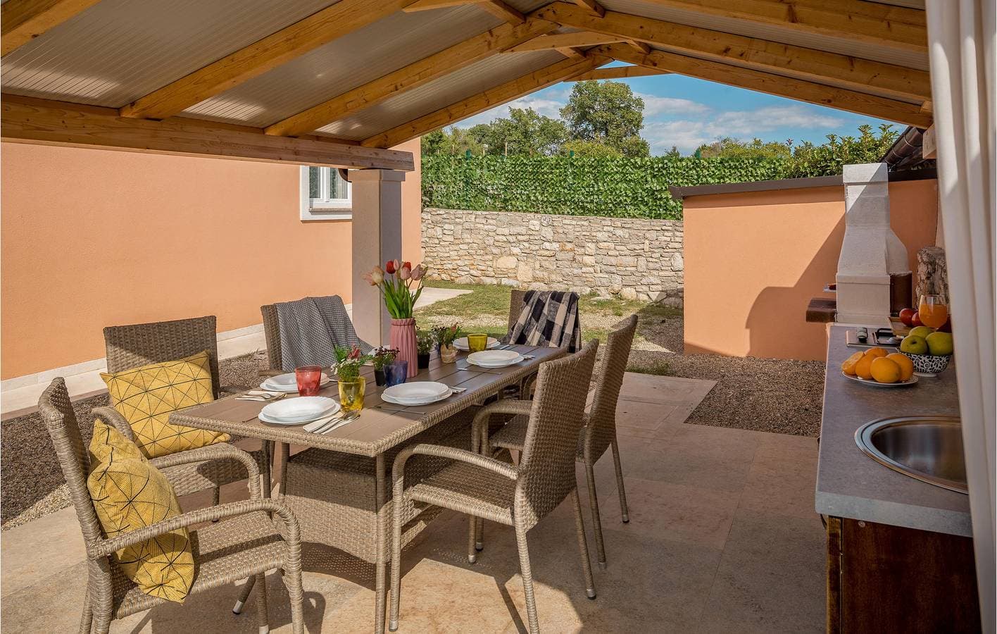 Foto 12 von 24: Gemütliche 1-Zimmer-Wohnung mit Pool und Terrasse, 400 m vom Restaurant Vorichi entfernt
