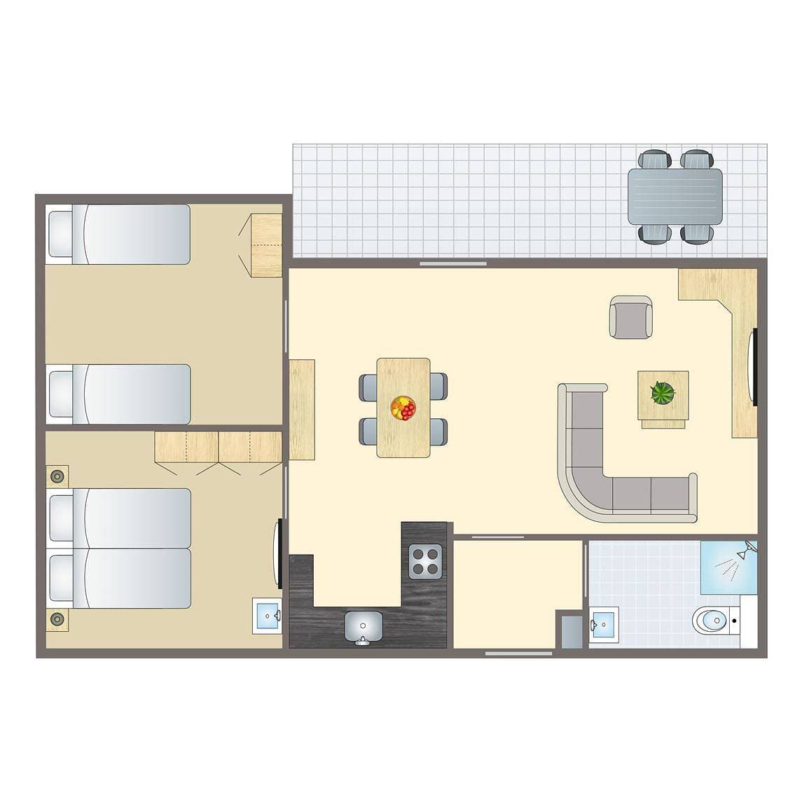Bungalow 60m² 1