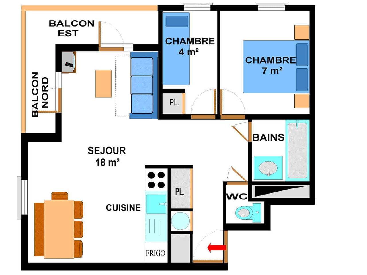 Foto 6 von 15: Geräumige Wohnung für 6, Bergblick, Aussois