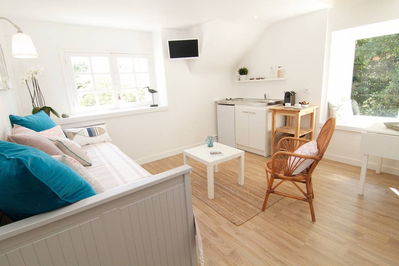 Foto 3 von 24: Studio „Villa Prat Bras – Meerblick“ mit Meerblick, Gemeinschaftsgarten und WLAN