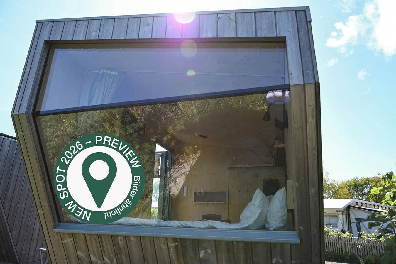 Foto 3 von 29: Naturnahes Sleep Space Off-Grid von Green Tiny Houses mit Nordseeblick