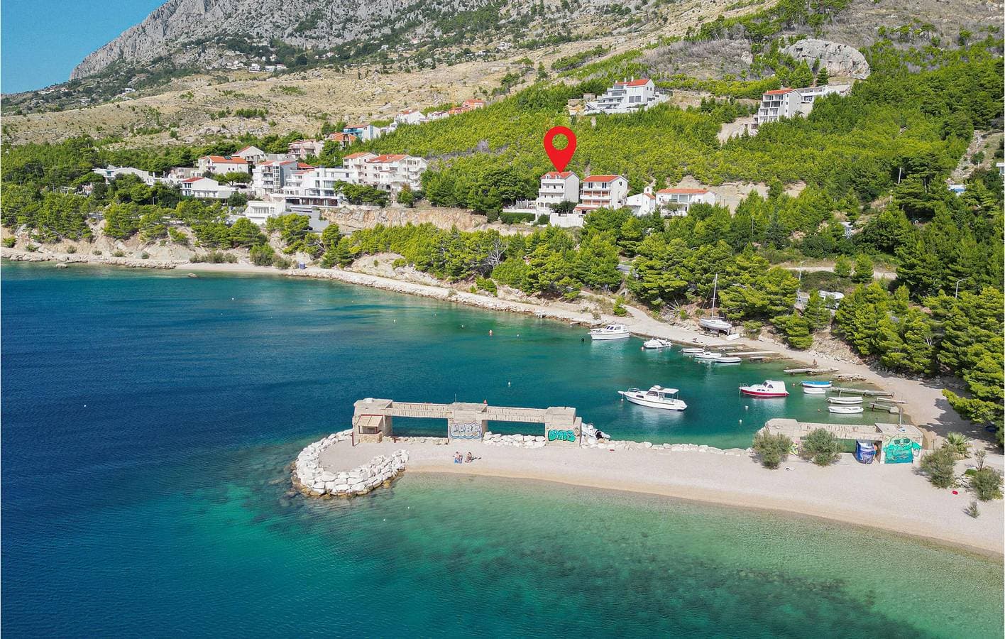 Charmante Unterkunft, 1,5 km vom Strand entfernt: Stilvolles 70 m² großes Apartment mit Pool und WLAN 1