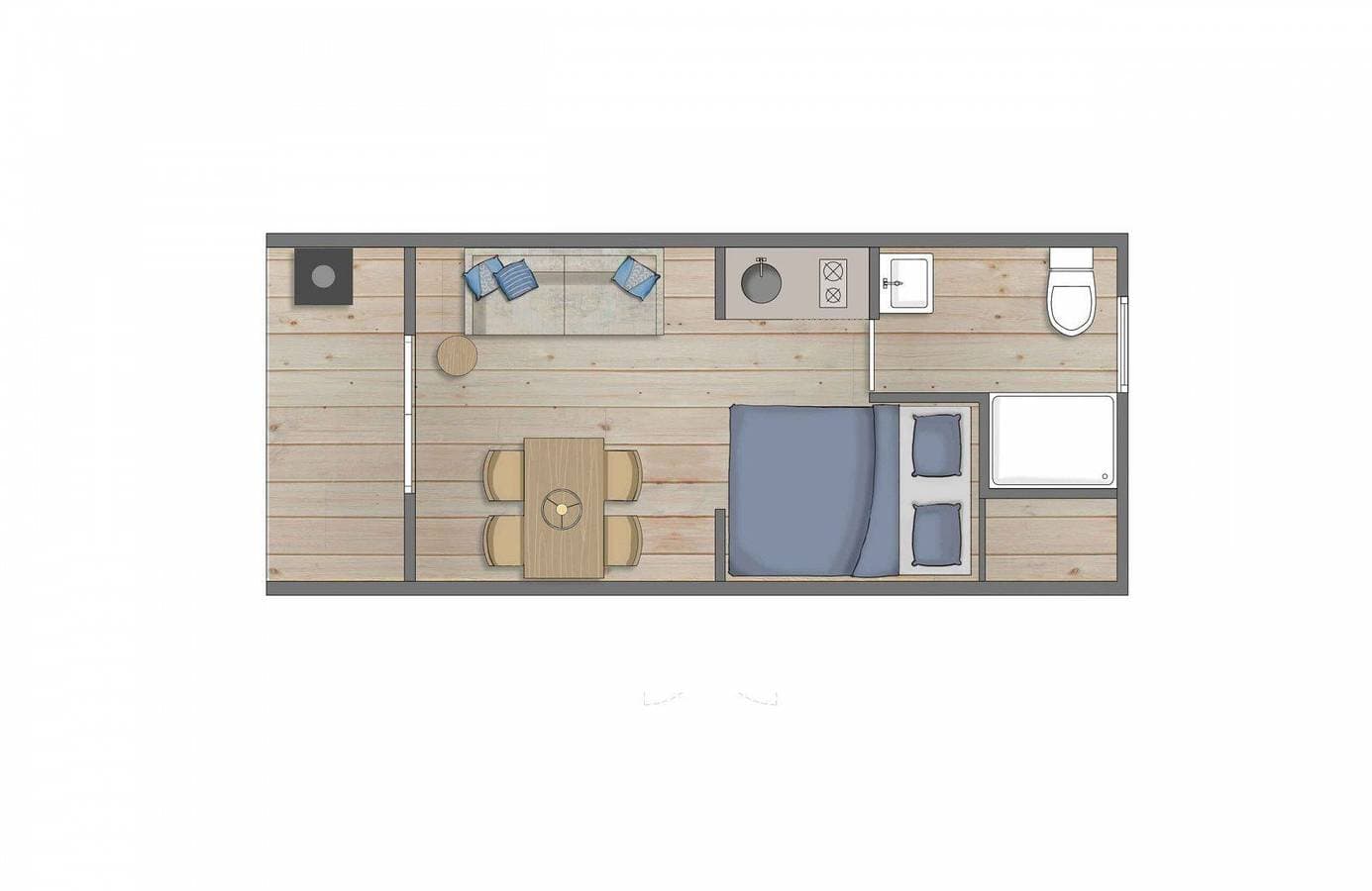 Foto 2 von 6: Chalet für 2 Personen mit Balkon/Terrasse