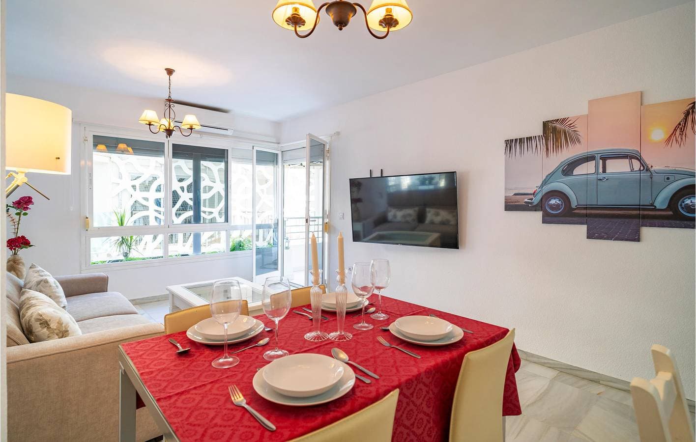 Foto 6 von 18: Apartment mit Meerblick, Klimaanlage, Terrasse und Internet