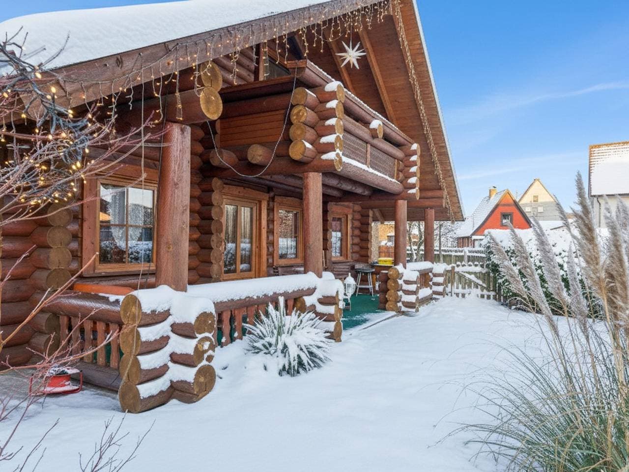 Gemütliches Holzstammhaus mit Garten im Harz 1