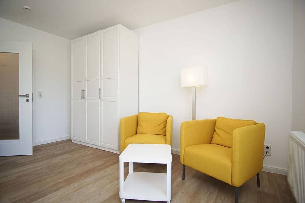 Foto 6 von 19: Ferienwohnung mit Terrasse in ruhiger Lage - Haus Südperd FeWo Dünenrose - Haus