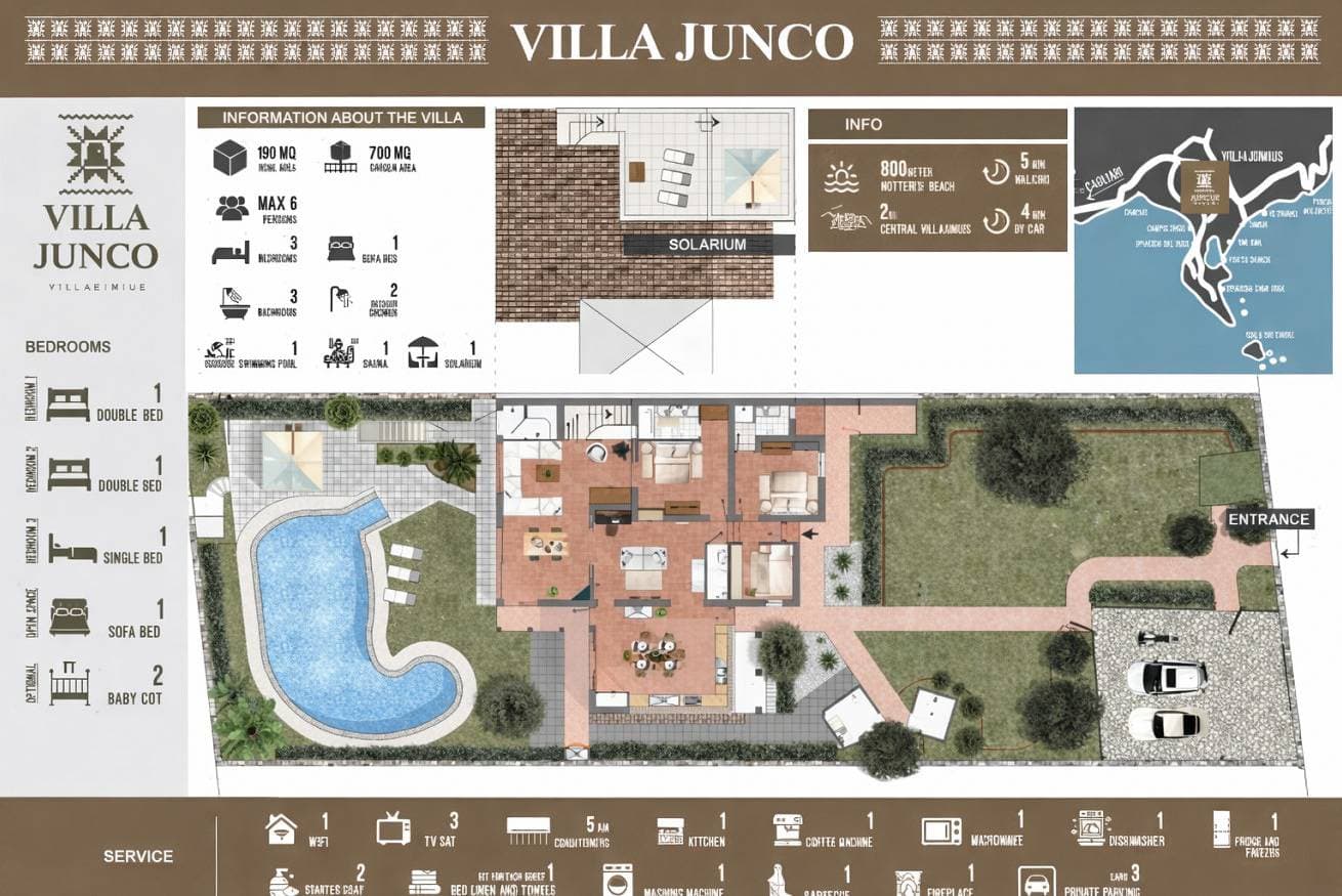Foto 3 von 38: Villa für 6 Personen mit Pool