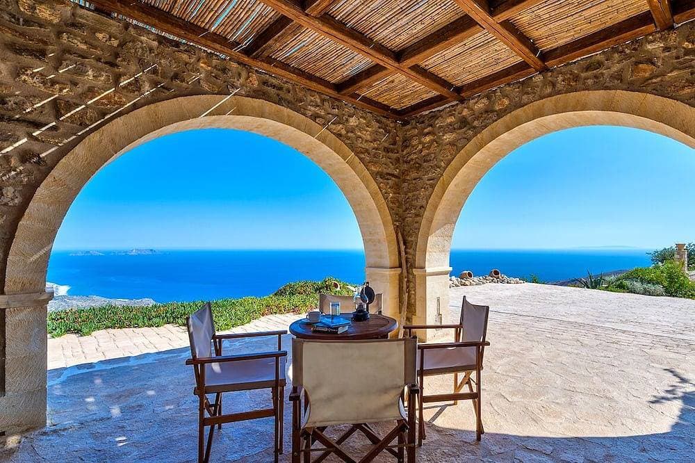 Super Panorama libyschen Meerblick, Südkreta großer privater Pool \"Keramos Villa\" 1
