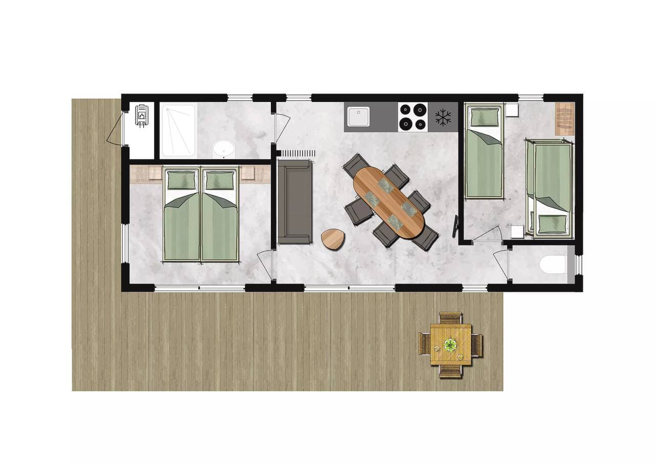 Foto 12 von 45: Ecolodge | 2 Schlafzimmer
