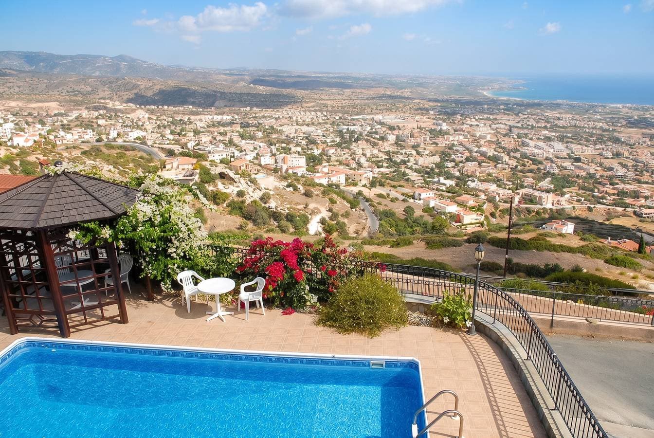 Foto 10 von 36: Peyia Villa mit Meerblick, privatem Pool und Garten