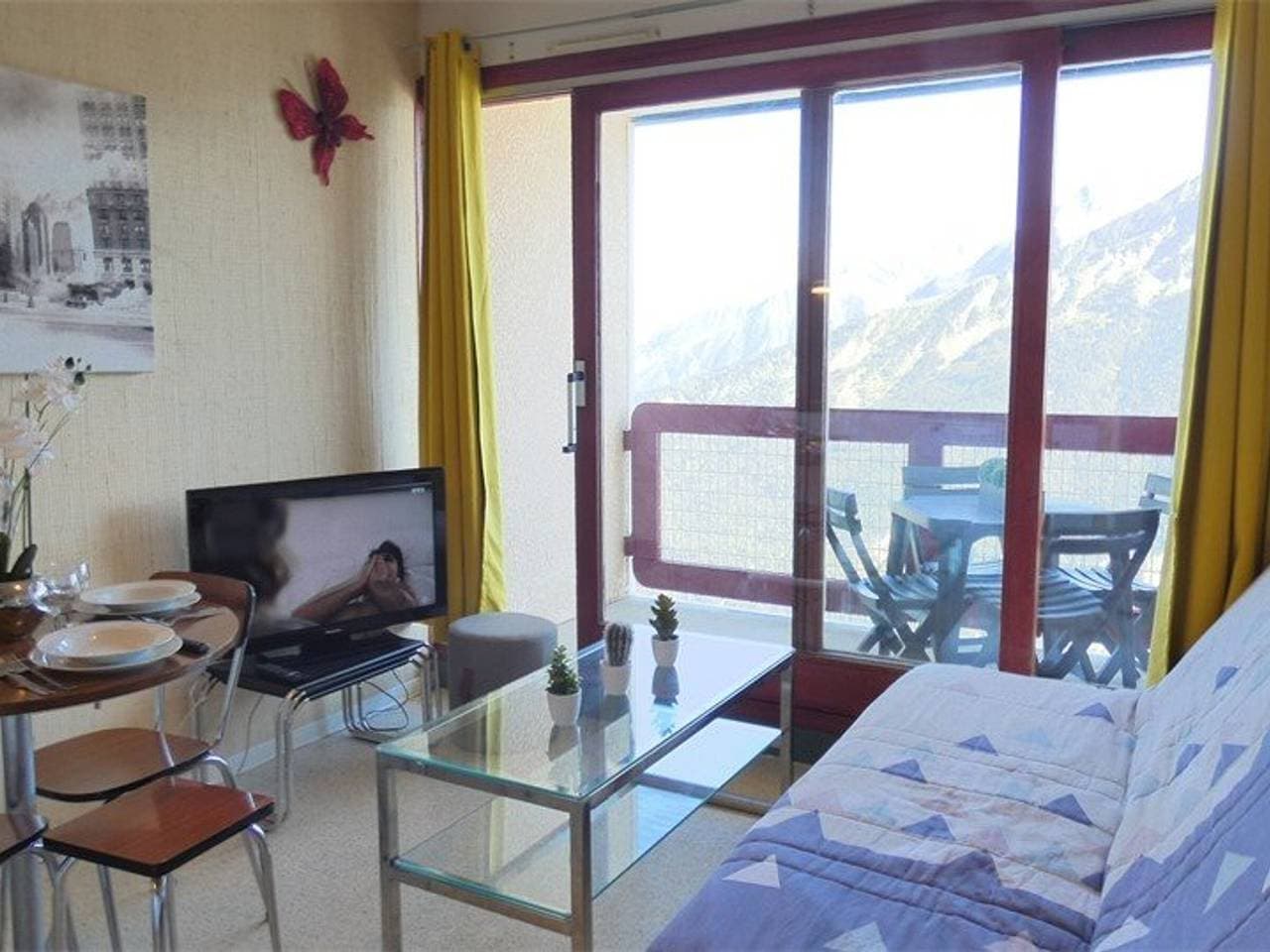 Foto 4 von 11: Gemütliches Studio für 4 in Saint-Lary-Soulan mit Südbalkon