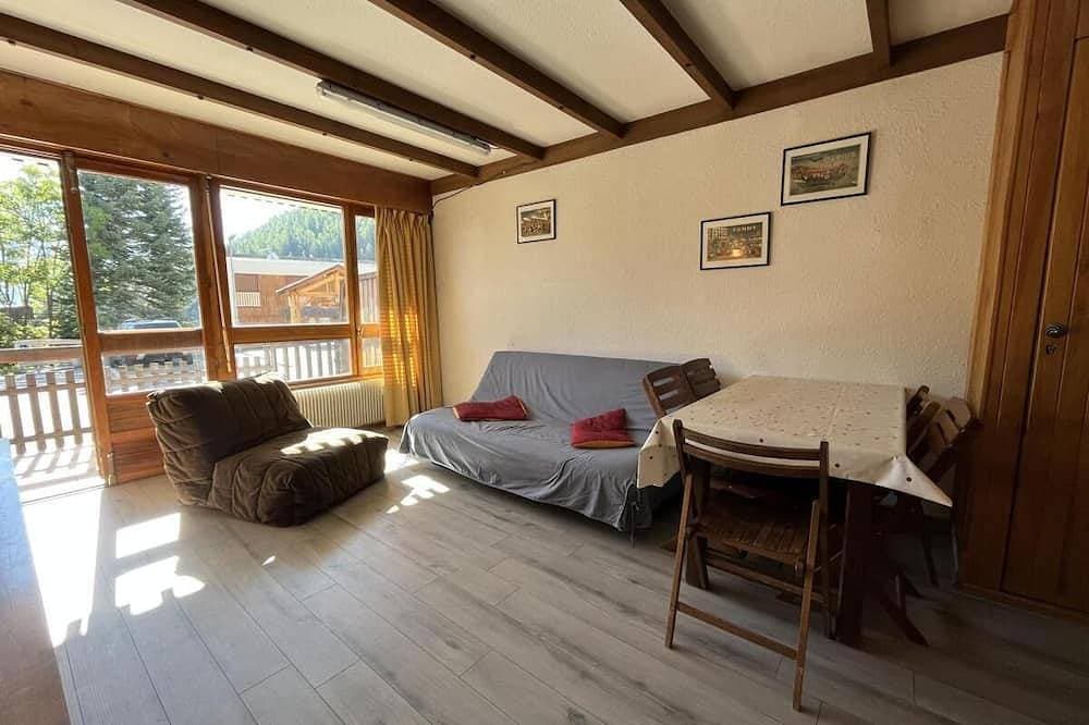 Foto 5 von 17: Erdgeschoss, balkon, fernseher, 30m², Pra Loup