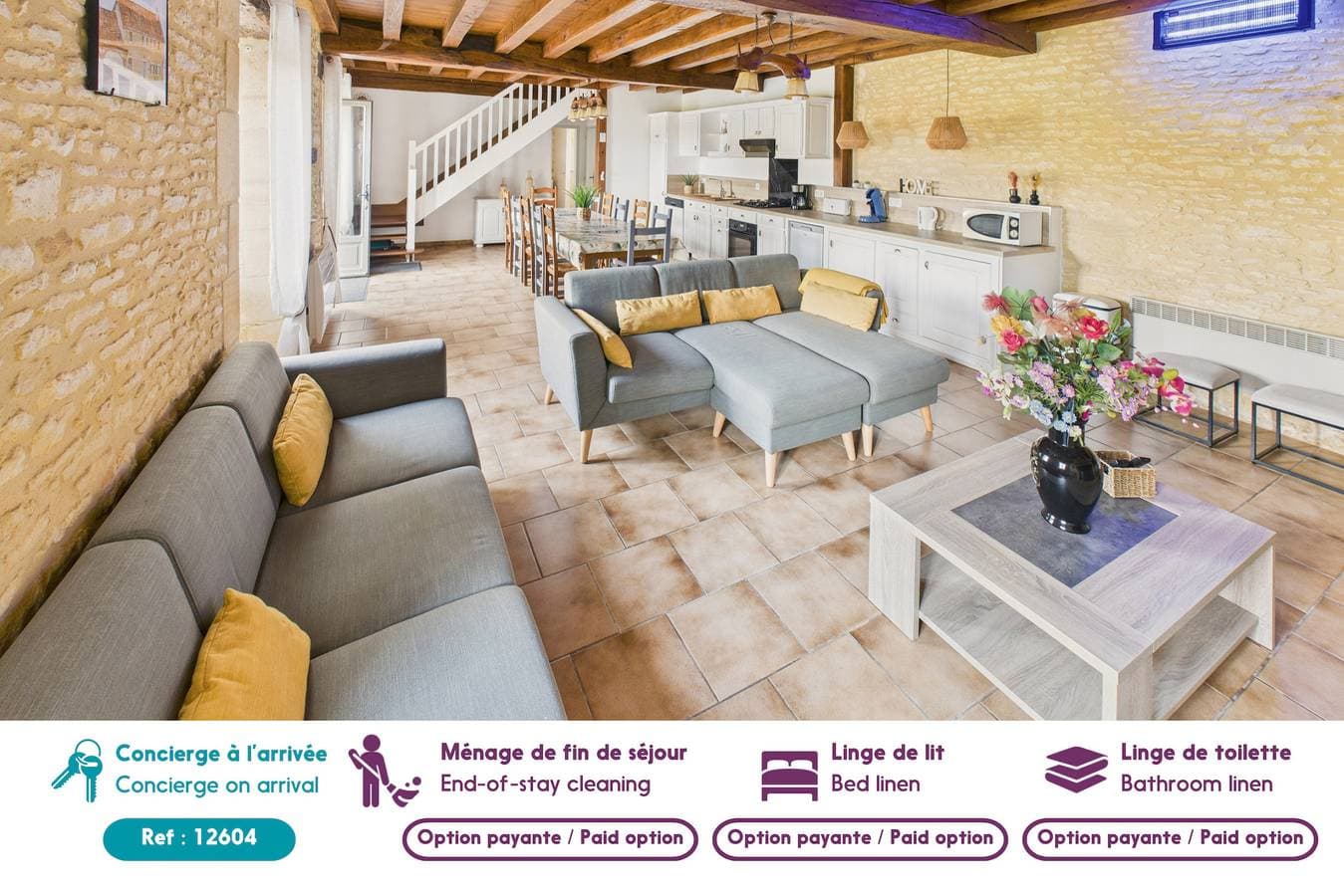 Foto 3 von 26: Joli gîte pour 12 avec jardin et terrasse