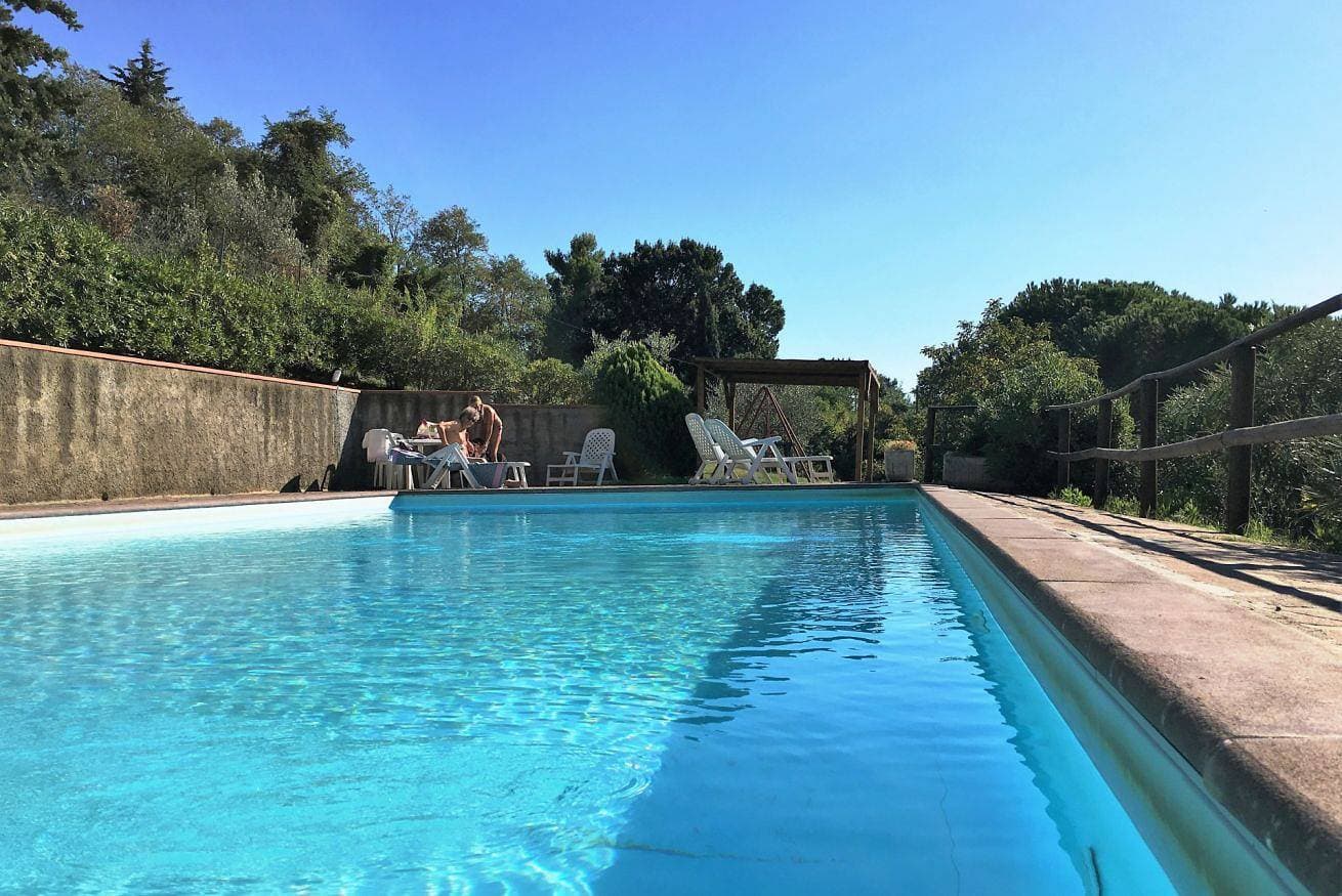 Toscana Tour - Casa Bianca Villa Swimmingpool mit Meerblick, eingezäunter Garten, Grill 1
