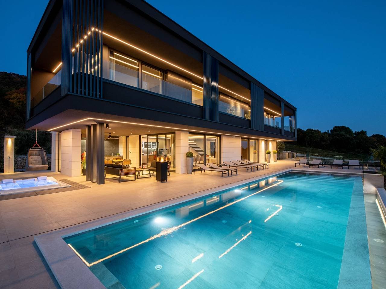 Koromačno 15 km von Labin: Sehr luxuriöse Villa Panoramica 1