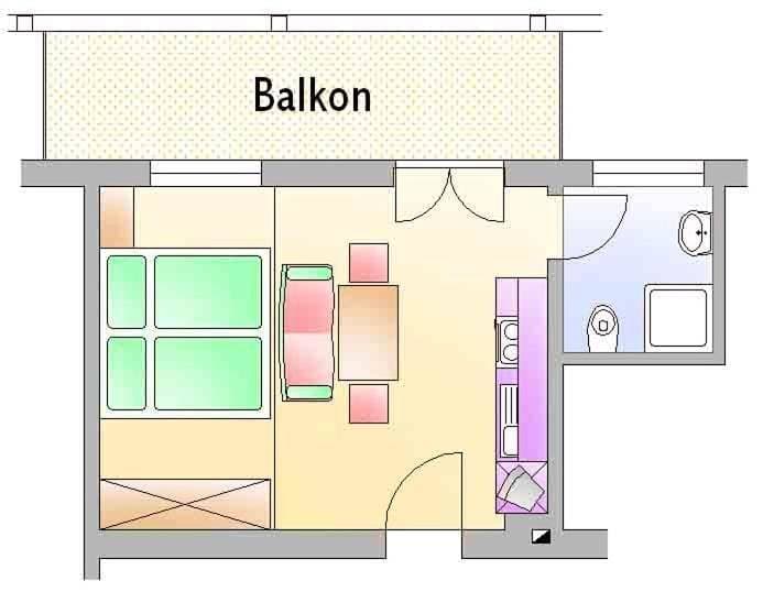 Foto 13 von 17: Studio with Balcony