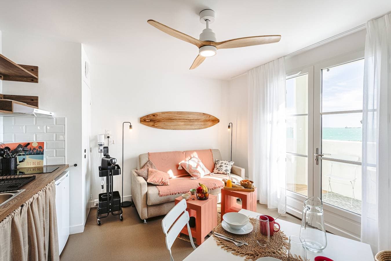 Foto 2 von 19: Studio Les Pins mit Meerblick, privater Terrasse und WLAN