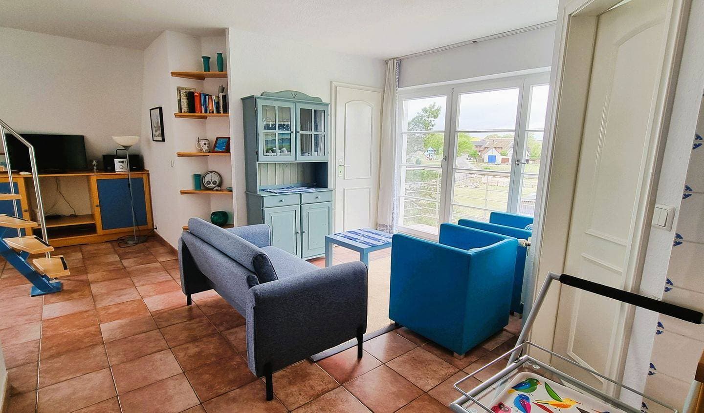Foto 3 von 25: Ferienwohnung Drachen: Reetgedecktes Strandhaus mit eigenem Strand und Meerblick