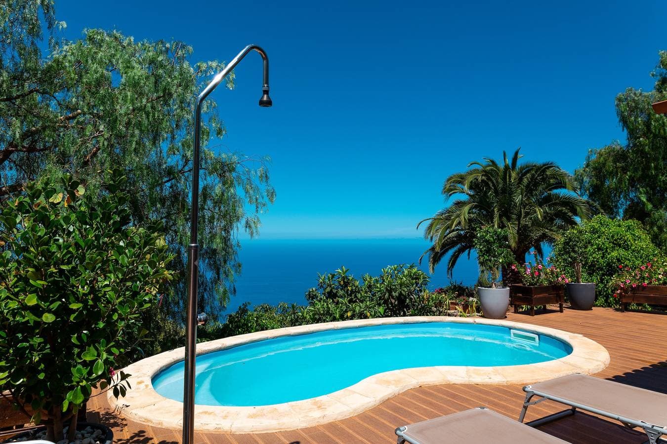 Villa mit Meerblick in Tijarafe, privater Pool. 1