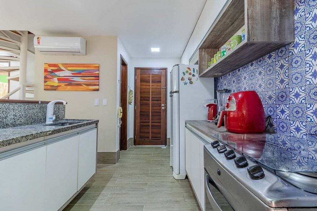 Foto 5 von 35: It12 Beautiful Duplex Bungalow 2 Suites Pé na Areia, Itacimirim