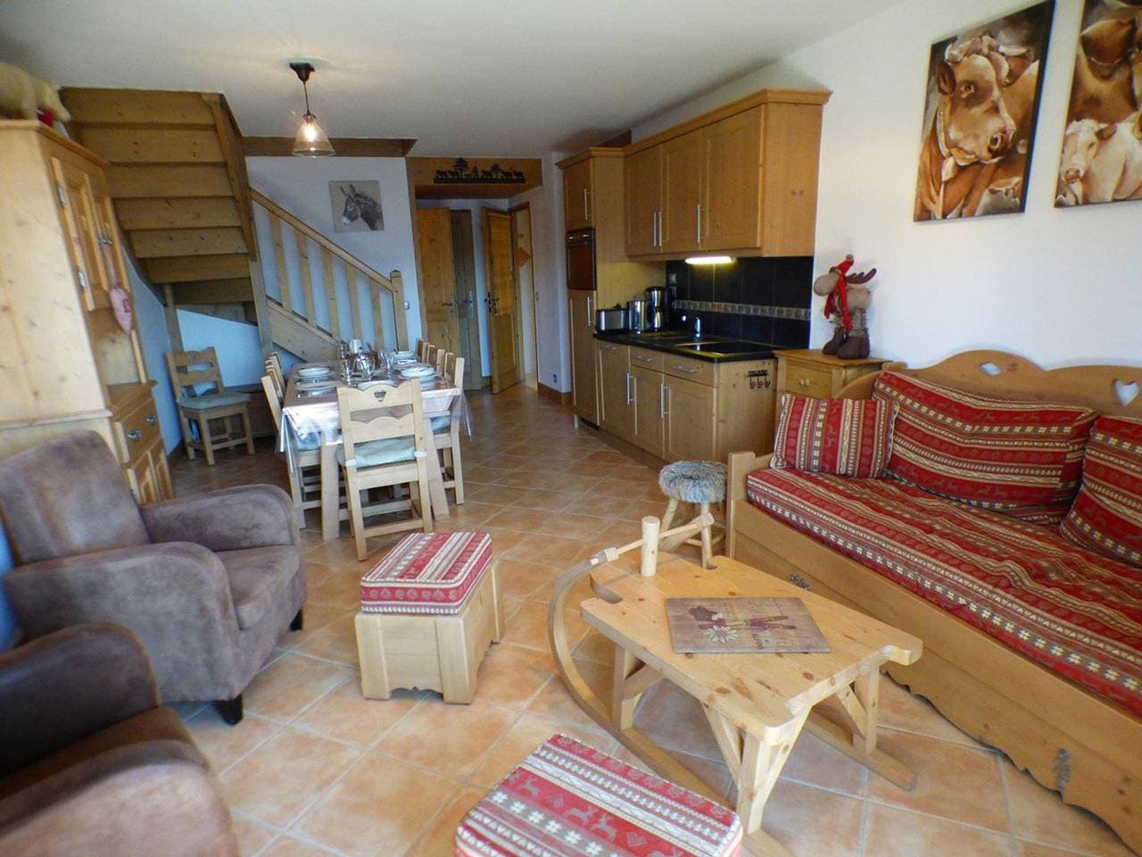 Duplex 4 Zimmer mit Hallenbad, Parkplatz, 8 Pers, nahe Les Saisies 1