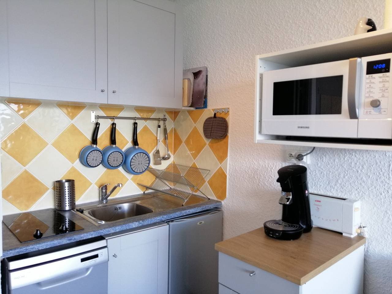 Foto 3 von 12: Studio für 4 Pers. in Pra-Loup, nahe Pisten, Talblick
