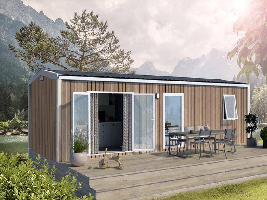Foto 2 von 18: Camping Les Goélands - Mobilheim 4 personen - Mobilheim Confort - 2 Zimmer - halbüberdachte Terrasse