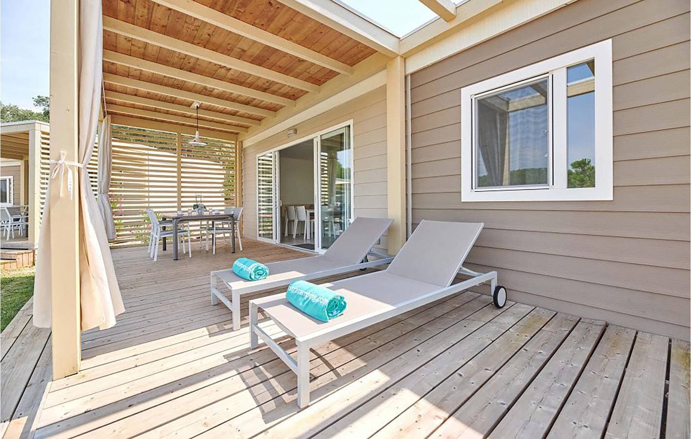 Foto 13 von 29: Reizendes Mobilheim mit Pool und Terrasse, 1 km vom Strand Vela Draga entfernt
