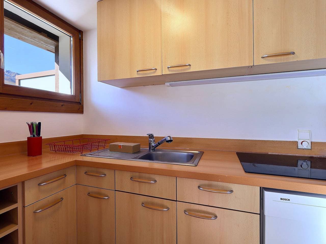 Foto 5 von 8: Studio in Courchevel 1650 direkt an der Piste - Terrasse mit Aussicht