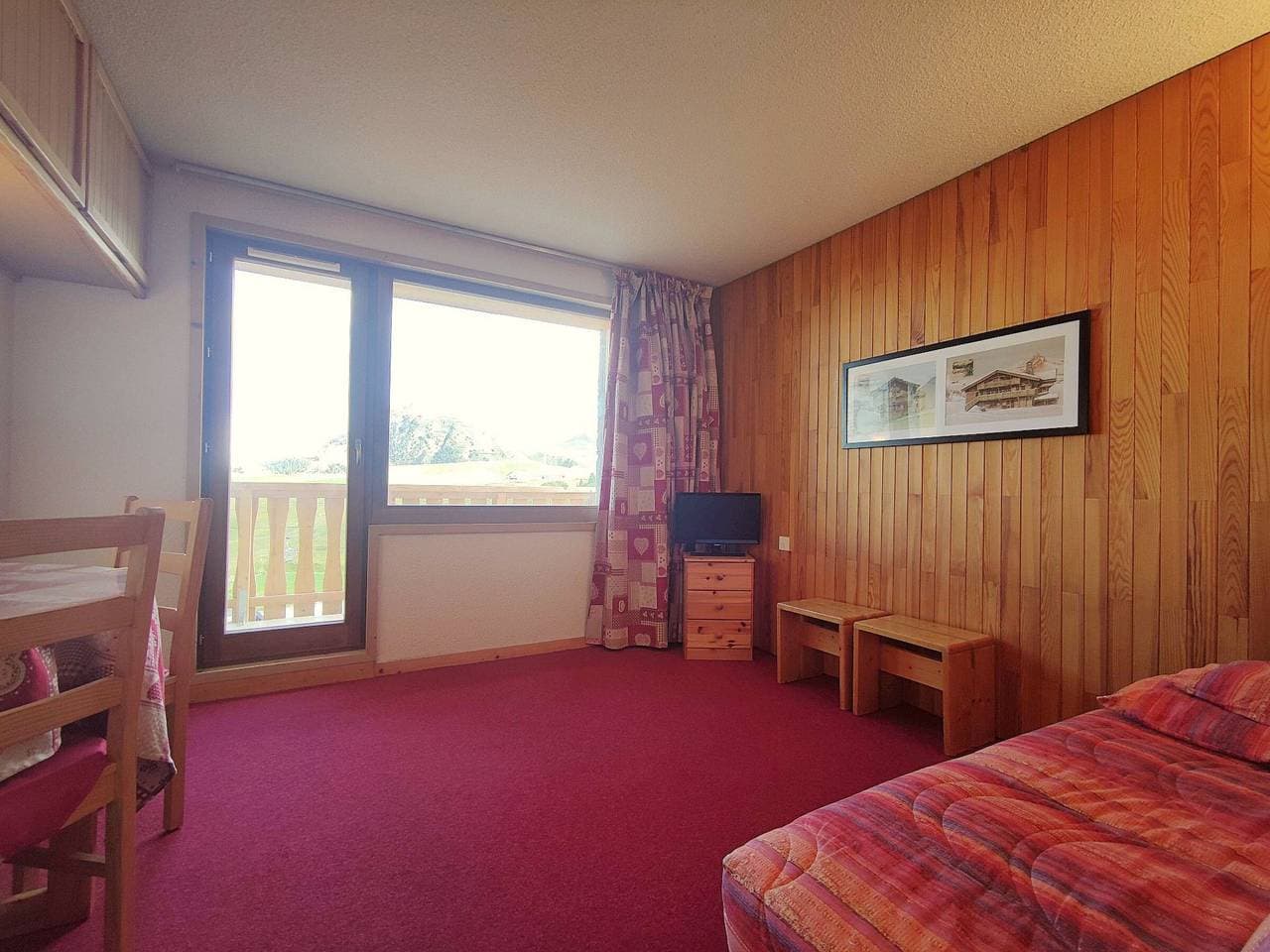 Studio in Plagne Villages, Pisten Zugang, Balkon 1