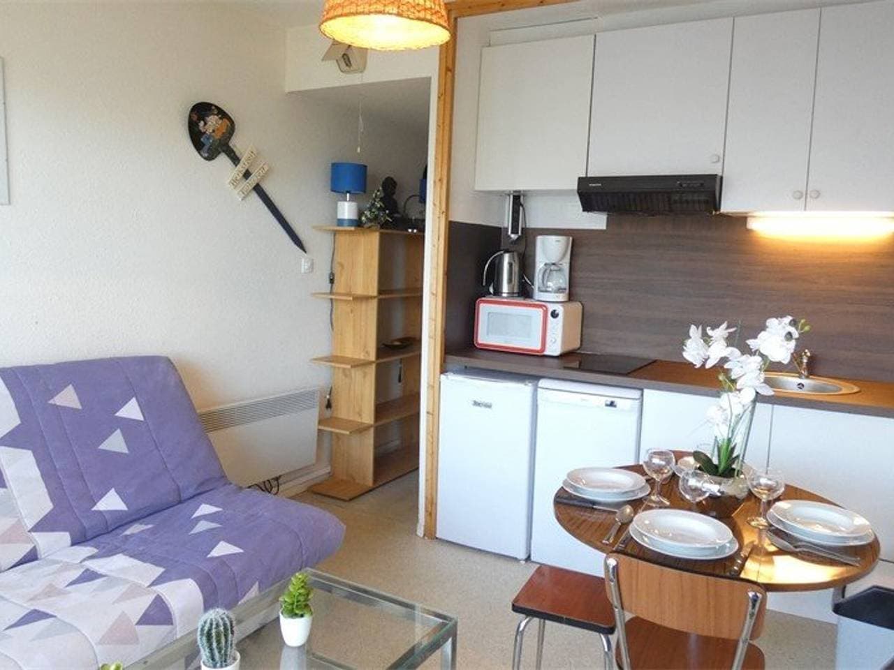 Foto 3 von 11: Gemütliches Studio für 4 in Saint-Lary-Soulan mit Südbalkon