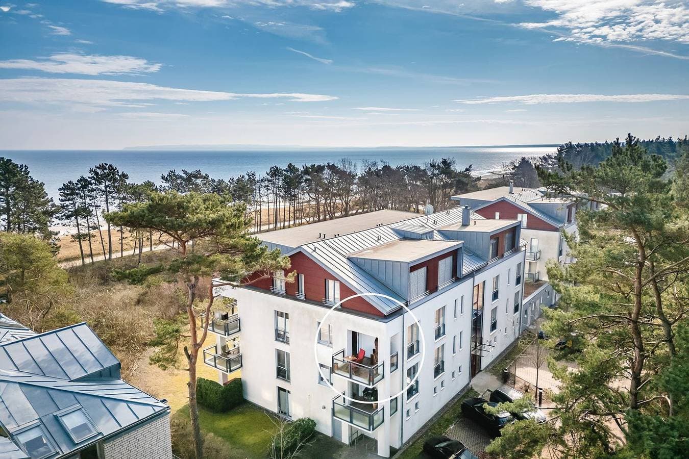 Foto 2 von 15: Appartement mit Balkon und Meerblick, 80 m zum Strand