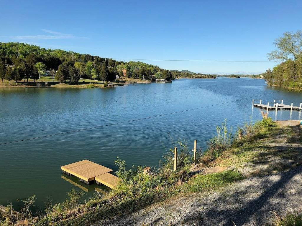 Foto 7 von 34: * Neue Liste * Douglas Lake Front Cabin Retreat mit Bootsrampe und eigenem Dock